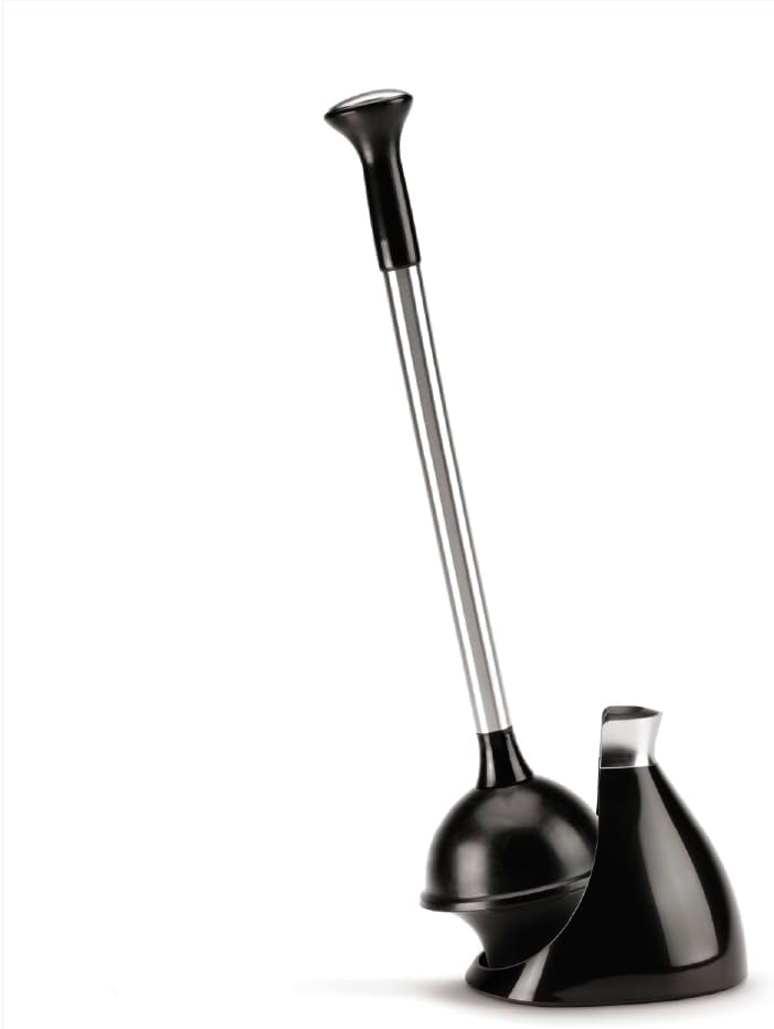 simplehuman Toilet Brush with Caddy Stainless Steel, Black