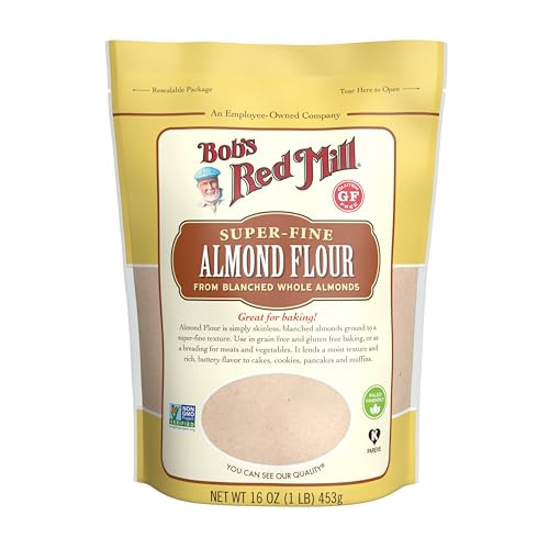 Bob's Red Mill Blanched Almond Flour, Finely Sifted - 1 Pound (Pack of 4) - Non-GMO, Gluten Free, Paleo, Vegan, Keto Friendly