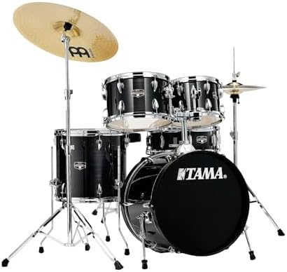 Tama Imperialstar Complete Drum Set - 5-Piece - 18 Inches Kick - Hairline Black