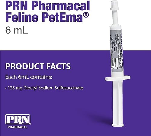 Pet-Ema Feline (6 mL) (3 Pack), Disposable Enema for Rectal Use in Cats by PRN Pharmacal Inc