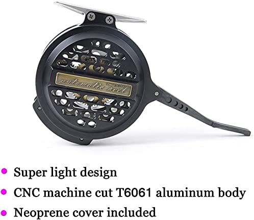 Maxcatch Semi-Automatic Fly Fishing Reel, CNC Machine Cut T6061 Aluminum, Lightweight Design