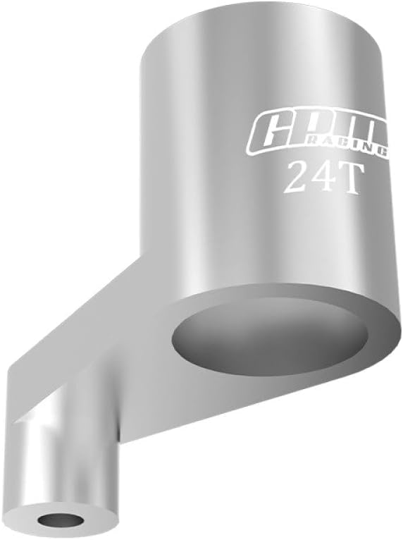 Aluminum 7075 Alloy 24T Servo Arm for LOSI 1:24 Micro-B 2WD Buggy RTR-LOS00007 / 1:28 Micro-T 2S 2WD RTR Stadium Truck-LOS-1392 Upgrades - Silver