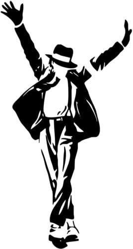 Ranger Products MJ Silhouette Car Decal Window Sticker (White Color Decal) - Die Cut Decal Bumper Sticker for Windows, Cars, Trucks, Laptops, Etc.