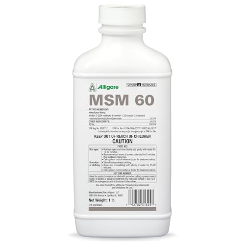 ALLIGARE MSM 60 DF - Selective Broadleaf Brush and Weed Killer for Pastures, Rangelands, Forestry, Roadsides & Industrial Sites - Low Use Rates, Tank-Mix Compatible - 8 oz