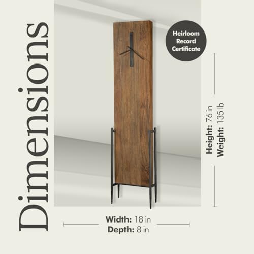 Howard Miller Bedford Park Floor Clock, Wood Finish Iron Base with Pendulum
