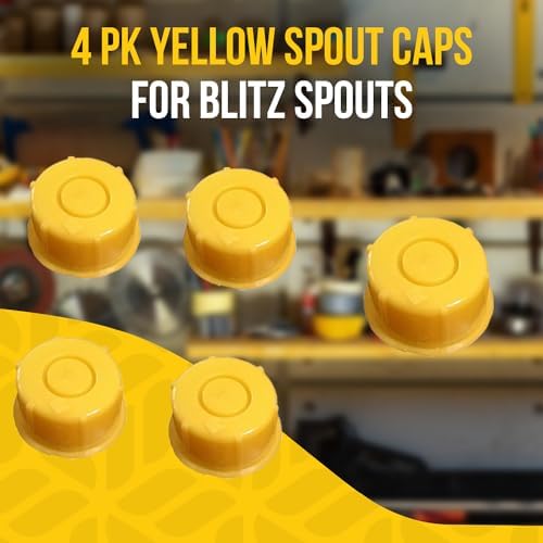 KPKOOL Products Gas Can Spout Cap - Yellow Blitz Gas Can Spout Cap - Self Venting Durable Fuel Can Spout Cap -Fuel Can Spout Cap Fits
