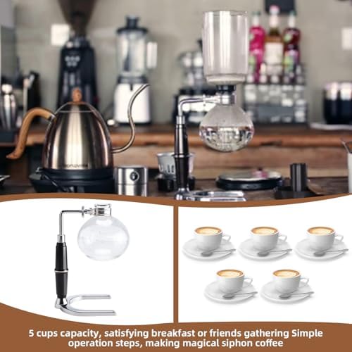 Amarine Made Siphon Coffee Maker, Siphon Coffee Brewer, Japanese Siphon | 5-Cup, 16 Ounce, Easy to Use