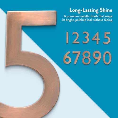 Architectural Mailboxes 3585AC-2 Brass 5-Inch Floating House Number 2