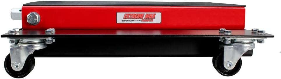 Extreme Max 5001.5059 Wide Motorcycle Scissor Jack with Dolly - 1100 lbs.