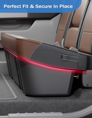 FengYu Under Seat Storage Box for 2015-2026 Ford F-150 F150 SuperCrew Cab | 2017-2026 F-250/F-350/F-450/F-550 Super Duty,F-150 Rear Underseat Storage Truck Organizer Tool Box
