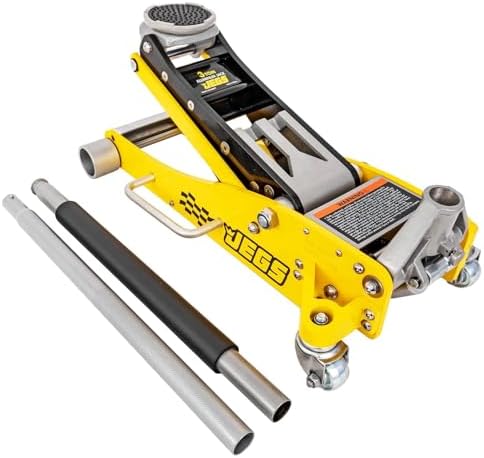 3-Ton Aluminum Floor Jack [6,000 lbs. Capacity] | 3-Ton Aluminum Floor Jack for your shop/garage; aluminum and rubber construction