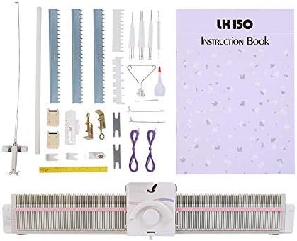 LK150 6.5mm Mid Gauge Plastic Domestic Knitting Machine Includes Yarn Needles Accessories for Adults/Kids