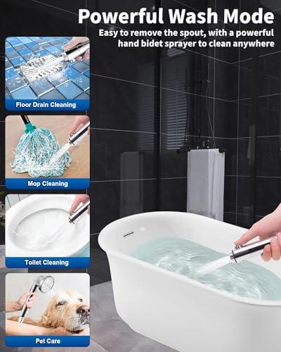 Filtered Shower Head with Handheld, High Pressure, for Hard Water