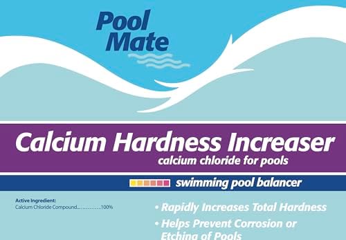 Pool Mate 25-Pounds Premium Calcium Hardness Increaser for Pools | Calcium Up, 100% Calcium Chloride, 8 ounces raises calcium hardness level 10 ppm per 5,000 gallons of water, Made in USA
