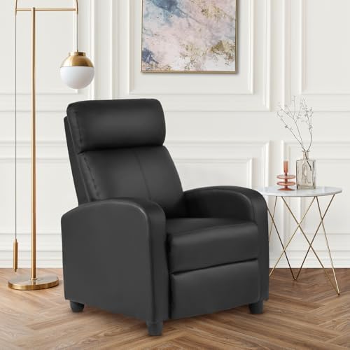 FDW | Recliner Chair | with 2 Point Massage Function | Black, PU Leather