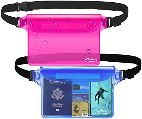 AiRunTech Waterproof Fanny Pack,Phone Pouch Dry Bag for Passport Wallet Purse,Floating Waterproof Bags for Travel Beach Swimming Kayaking Boating Cruise Accessories