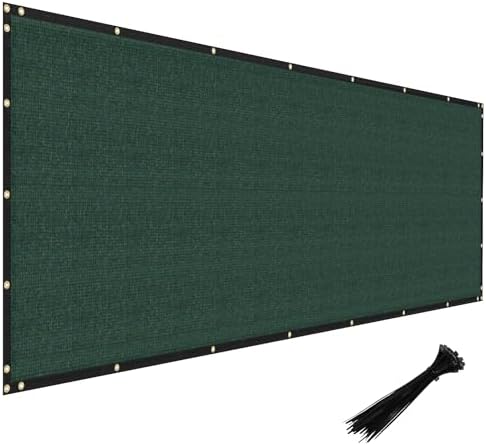 Windscreen4less Privacy Fence Screen 6'x50' Heavy Duty Windscreen Fencing Mesh Fabric Shade Cover for Outdoor Wall Garden Yard Pool Deck, Green