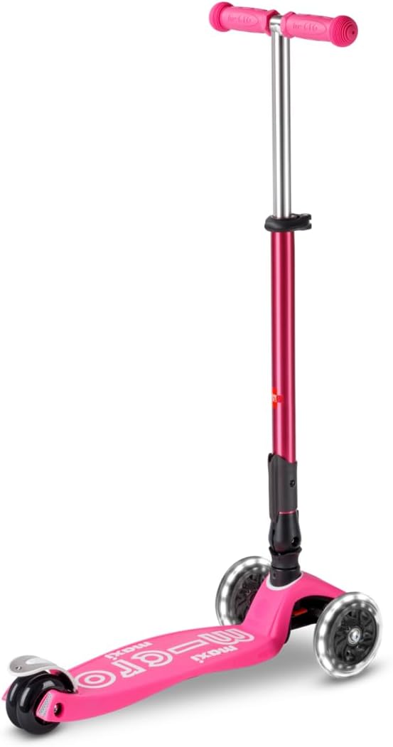 Micro Kickboard | Maxi Foldable LED Kids Scooter for Ages 5-12 | Children
