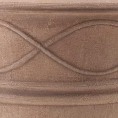 PSW Pot Collection Western Weave Planter Pot for Indoor and Outdoor Plants and Gardens, 14.5-inch, Taupe