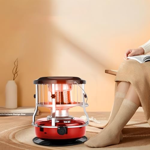 Kerosene Heater - 9000 BTU 2-in-1 Indoor Kerosene Stove, 4.5L Fuel Capacity Portable Outdoor Heater with 21H Burn Time for Camping, Emergency, Garage