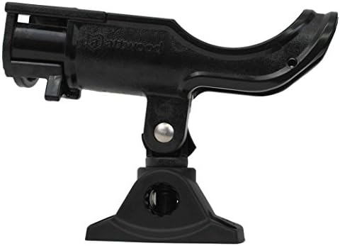 Attwood 5009-4 Heavy-Duty Adjustable Rod Holder with Combo Mount, Black Finish
