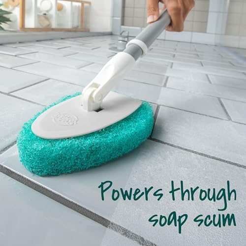 Scotch-Brite Extendable Tub & Tile Scrubber Kit, Includes 1 Handle and 3 Non-Scratch Scrubber Pads