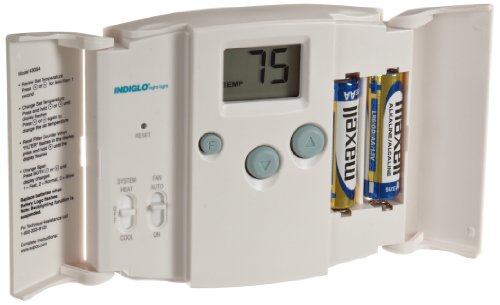 Supco 43054 Electronic Digital Wall Thermostats with Blue Back Light, 45 to 95 Degree F, 20-30 VAC