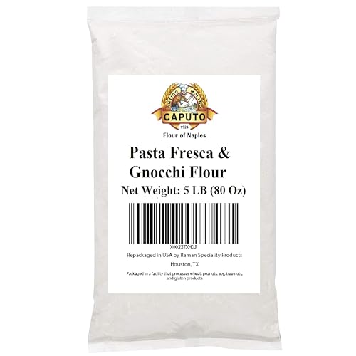 00 Antimo Caputo Pasta & Gnocchi Flour 5 Lb Repack- Italian Double Zero Grain Type - Extracted Wheat Blend - All Natural for Pasta Fresca Dough (5LB