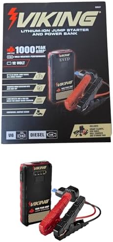 1000 Peak amp Lithium-ion Jump Starter and Power Bank Compatible with Viking