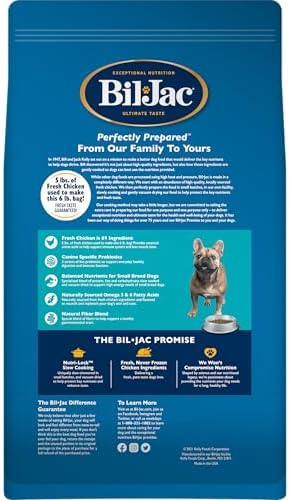 Bil-Jac Small Breed Adult Dry Dog Food with Chicken & Probiotics | 6 lb | Fresh Chicken Is #1 Ingredient with Easy-to-Chew Bites, Probiotics & Omega Fatty Acids for Energy, Digestion & Skin Health