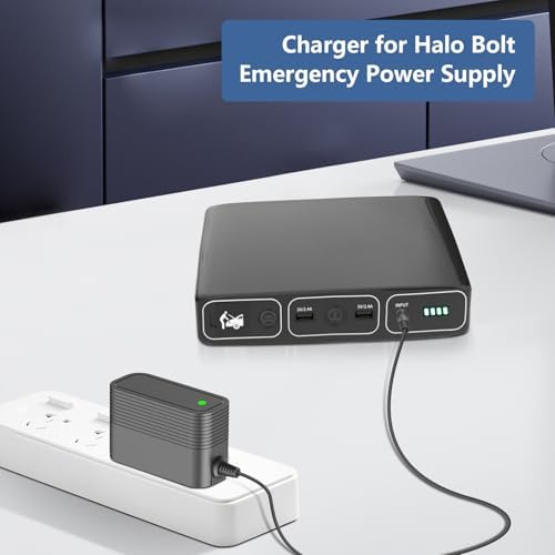 14V Charger Adapter for Halo Bolt Compatible wit Halo Bolt 57720, Bolt 58830 ACDC Portable Car Battery Jump Starter Adapter Power Cord Replacement