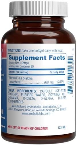 Vitamin E 400 IU Softgels - Clinical Formula Natural Vitamin E Supplement Complex with d-Alpha Tocopherol & Mixed Tocopherols for Hair Skin & Nails