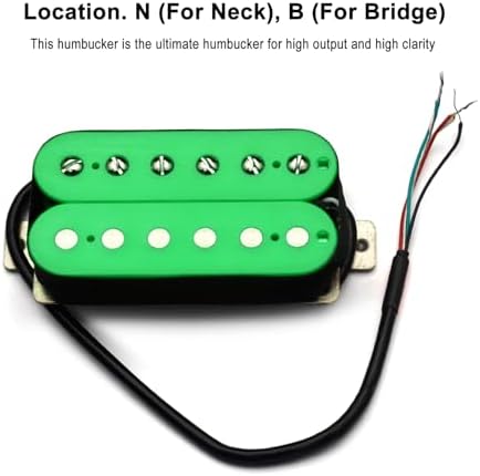 SAPHUE Alnico 5 Humbucker Pickup Double Coil Electric Guitar Pickups Set with Neck and Bridge with Prewired and Screws Parts Accessories Kit Black