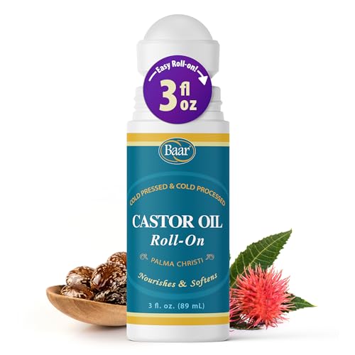 Baar Cold-Pressed Castor Oil, Cold-Processed, Hexane-Free, Palma Christi, for Skin, Hair, Massage & Castor Oil Packs, BPA-Free Bottle, 32 oz | Hexane free, Palma Christi oil, BPA-free bottle, skin, hair and massage applications