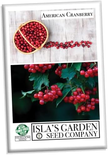 American Cranberry Bush Seeds (Viburnum trilobum) – 25+ Heirloom Seeds per Packet by Isla’s Garden Seeds, Hardy Shrub with Red Berries