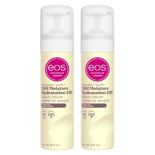 eos Shea Better Shaving Cream for Women - Vanilla Bliss, Shave Cream, Skin Care and Lotion with Shea Butter and Aloe, 24 Hour Hydration, 7 fl oz, Pack of 5