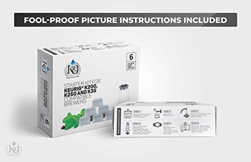 Keurig Filter Holder - Includes Side Reservoir Tall Filter Handle and 6-pack of Water Filters Cartridges. Fits any Keurig Coffee Machine with Side Reservoir