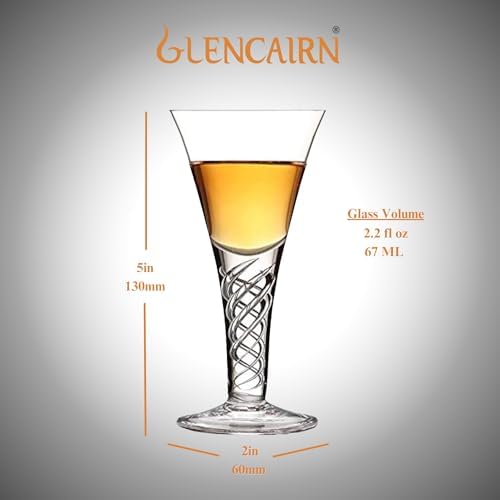 GLENCAIRN Crystal The Jacobite Dram Whisky Toasting Glass 2.3 fl oz - A Wee Dram Glass for Scotch, Whiskey, Liquer & Spirits
