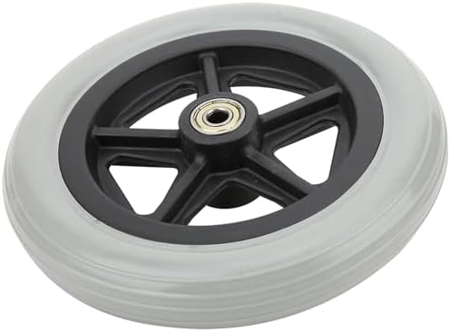 Wheelchair Front Wheels, 7 Inch Front Caster Disabled Anti-Slip Rubber Wheels Wheel Replacement for Wheelchairs, Rollators, Walkers