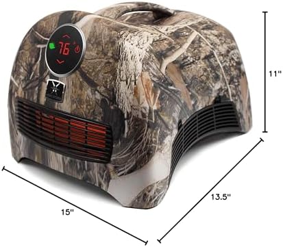 Heat Storm Mojave Indoor Ultra Lightweight Portable Infrared Space Heater - 1500 Watts - Built in Thermostat & Overheat Sensor - Remote Control