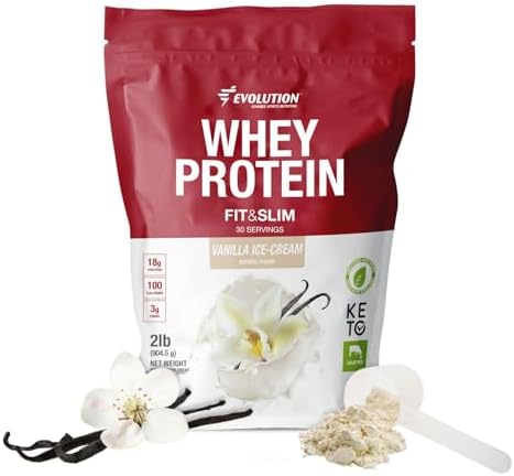 Evolution Advance Nutrition Fit & Slim Blend – Grass-Fed Whey Protein Powder for Easy Digestion, Keto-Approved, Non-GMO, Stevia Sweetened, Natural Flavor – 2 Pounds (Vanilla)
