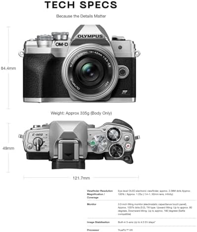 OM SYSTEM Olympus E-M10 Mark IV Silver Micro Four Thirds System Camera M.Zuiko Digital ED 14-42mm F3.5-5.6 EZ kit 20MP Sensor 5-Axis Image