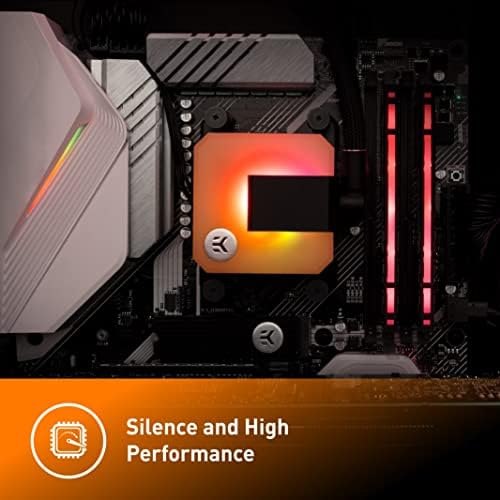 EK AIO 120mm, D-RGB All-in-One CPU Cooler with EK-Vardar High-Performance PMW Fans, Water Cooling Computer Parts, 120mm Fan, Intel 115X/1200/2066