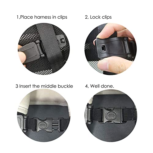 G Ganen Universal Child Chest Harness Clip Anti-Slip Baby Chest Clip Guard Compatible with Seats, Strollers, High Chairs, schoolbags