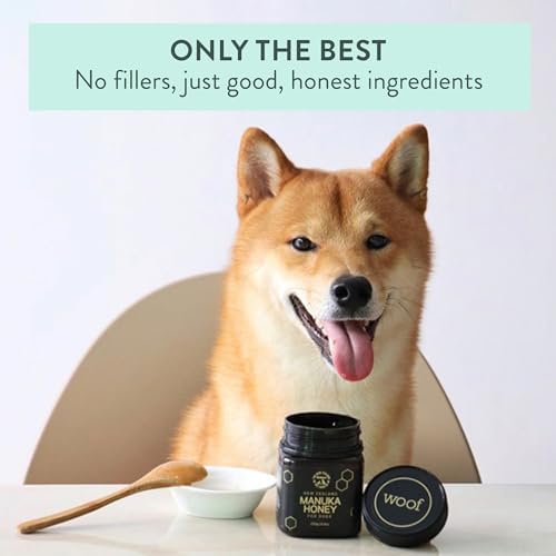 The New Zealand Natural Pet Food Co Woof Dog Treats - Manuka Honey, Dog Treats Small & Large Dog, Natural, Topper or Dog Treat, 8.8oz
