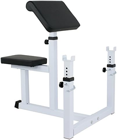 F2C Preacher Curl Bench, Adjustable Arm Curl Weight Bench for Isolated Bicep and Tricep Strength Training