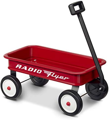 Radio Flyer Mini Classic Red Wagon for Kids, 12.5" Toy Wagon Ages Aged 1.5+ | Play-Size Version of the Classic, Durable Rolling Wheels & Steel Body, Working Handle, Toys, Crafts & Gift Displays