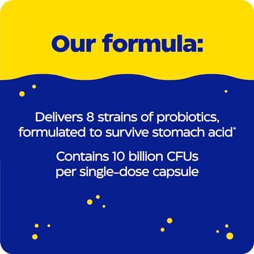 Enzymedica Pro-Bio Probiotic Supplement for Digestive & Gut Health - Daily Probiotic Capsules for Women & Men, 10 Billion CFU, Helps Reduce Gas & Bloating, Stomach Acid Resistant - 30 Caps