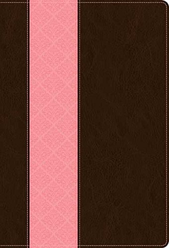 NKJV Life Application Study Bible, Second Edition, Large Print, TuTone (Red Letter, LeatherLike, Dark Brown/Pink, Indexed)