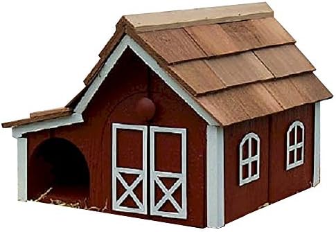 Dutch Barn Style Wooden News Mailbox Red w/White Trim Amish Made in USA